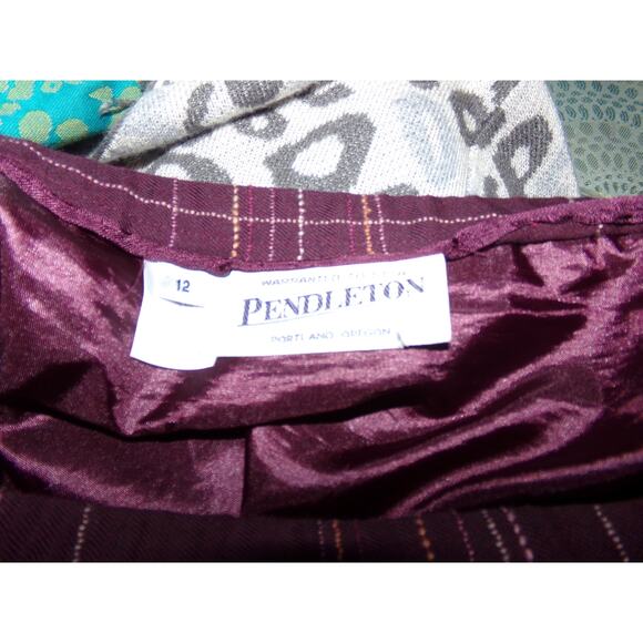 Vintage‎ Pendleton plaid wool/nylon skirt 12 Excellent - Picture 4 of 4